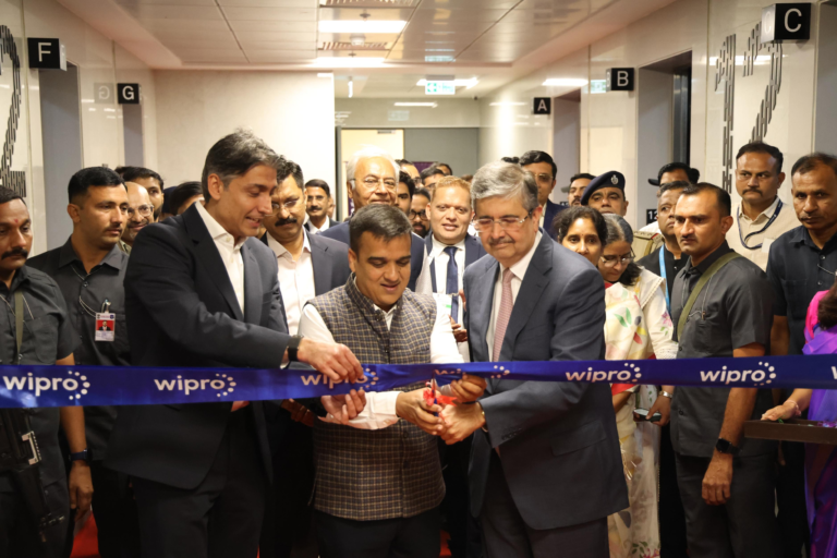 Deputy-CM-of-Gujarat-Harsh-Sanghavi-along-with-Wipro-Executive-Chairman-Rishad-Premji-and-other-leaders-inaugurate-Wipros-new-facility-at-GIFT-City.webp